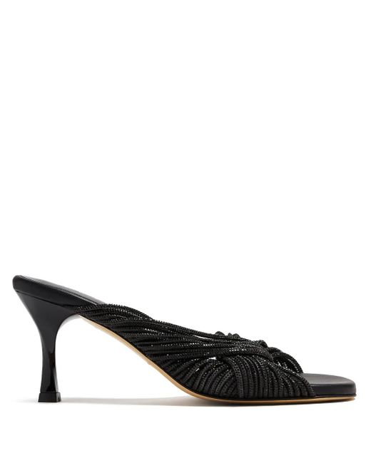 Christopher Esber 80 Mm Fender Sandalen Met Kristallen in het Black
