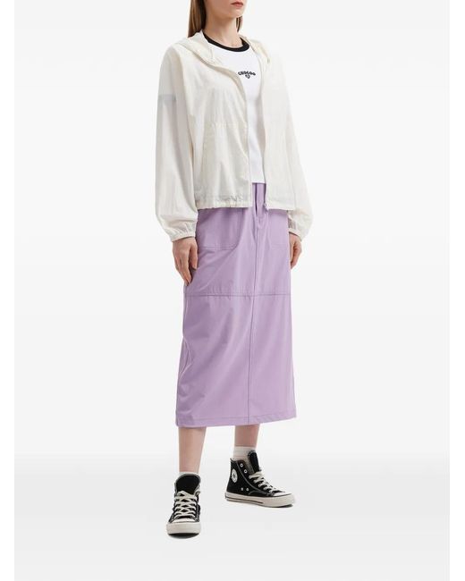 Chocoolate White Hooded Zip Jacket