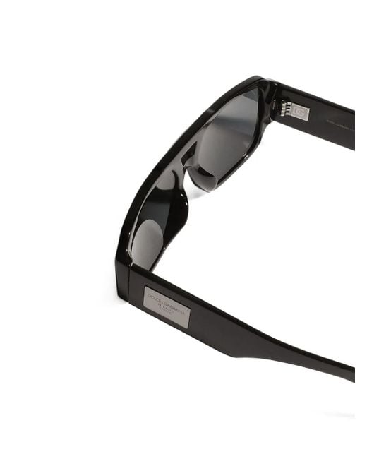 Dolce & Gabbana Black Dna Pilot-Frame Sunglasses for men