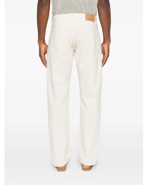 Amaranto White Five-Pocket Jeans for men