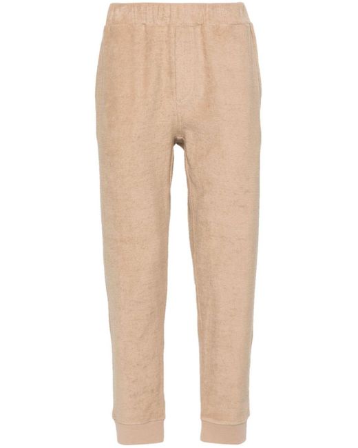 Zanone Terry-cloth Cotton Track Pants in het Natural voor heren