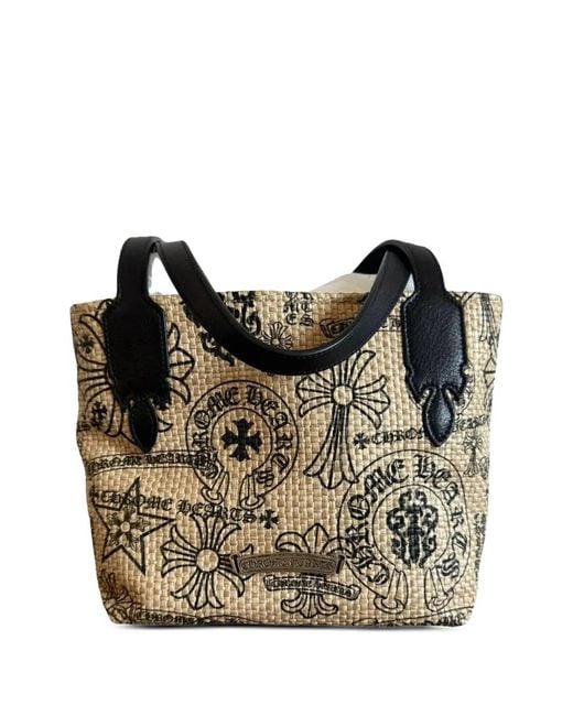 Chrome Hearts Black Monogram-Print Beach Bag for men