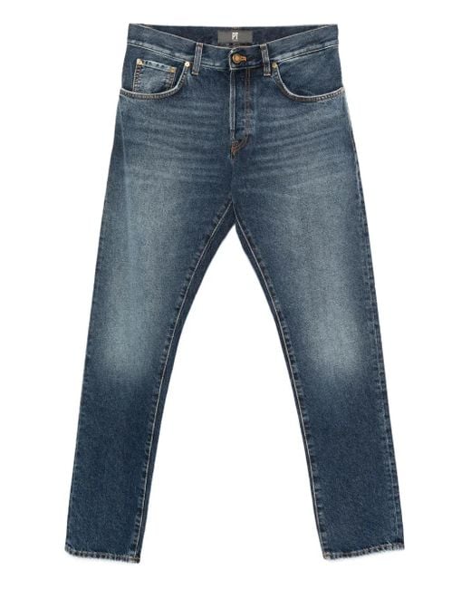メンズ PT Torino ロゴパッチ ジーンズ Blue