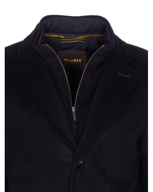 Moorer Mantel im Layering-Look in Blue für Herren