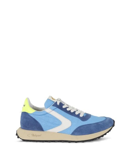 Valsport Blue Start Heritage Suede-Panelled Low-Top Sneakers for men
