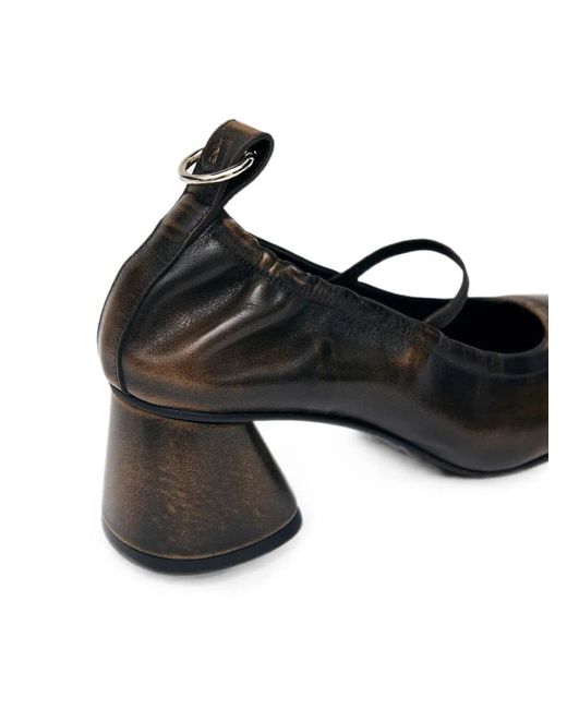 Alohas Black Rhiane Leather Square-Toe Pumps