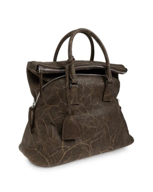 Maison Margiela Black Medium 5Ac Leather Tote Bag