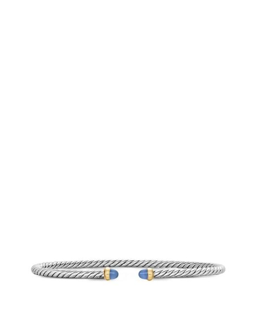 David Yurman White Bracelet Micro Cablespira Flex
