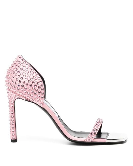 Sergio Rossi スタッズ レザーサンダル Pink