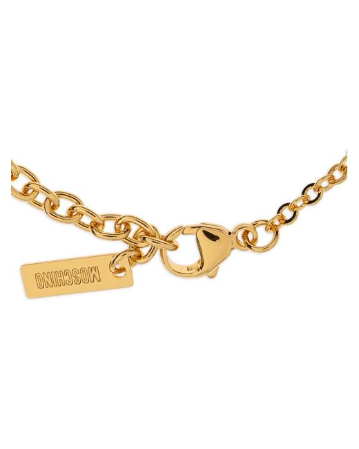 Moschino Metallic Logo-Plaque Chain Bracelet