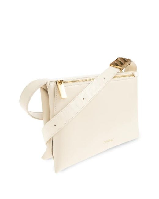 Off-White c/o Virgil Abloh Natural Sandbag 404 Leather Shoulder Bag