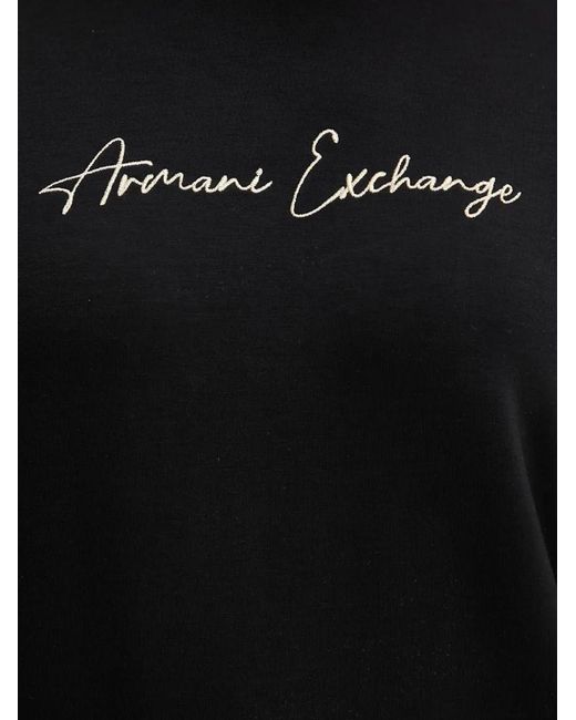 ARMANI EXCHANGE Black Crew-Neck Sweatshirt