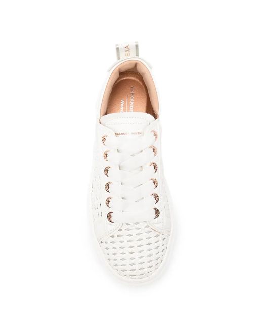 Alexander Smith White Wembley Leather Sneakers