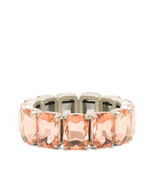 Forte Forte Pink Crystal-embellished Elasticated Bracelet