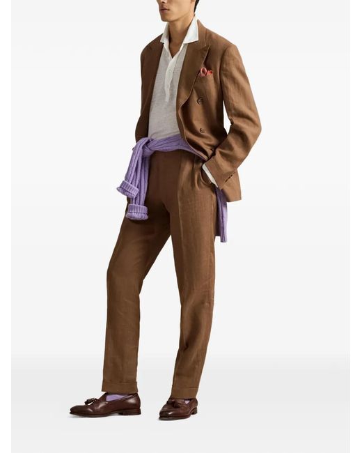 Polo Ralph Lauren Men's Brown Pleated Pants