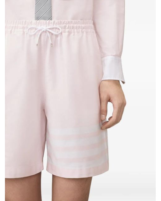Thom Browne Pink Short Oxford À 4 Bandes Signature for men