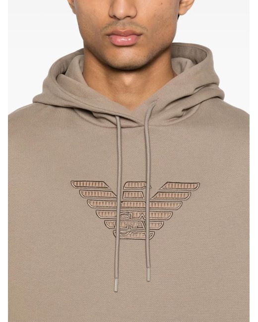 メンズ Emporio Armani ロゴ パーカー Natural