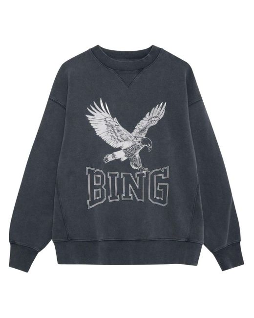 Anine Bing Blue Alto Organic-cotton Sweatshirt