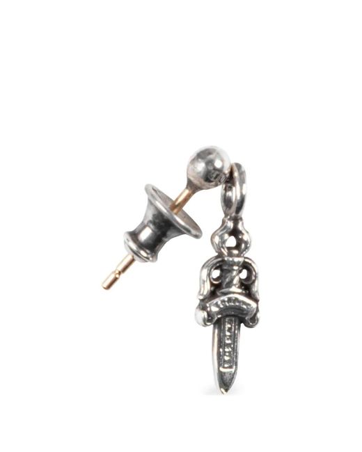 Chrome Hearts White Stack Dagger Drop Earring for men