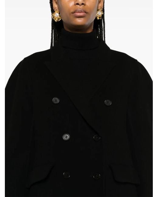 Chloé Black Double-breasted Wool-cashmere Blazer - Women's - Wool/cashmere/silk