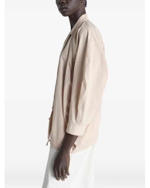 Lemaire Natural Long-Sleeve Scarf Shirt