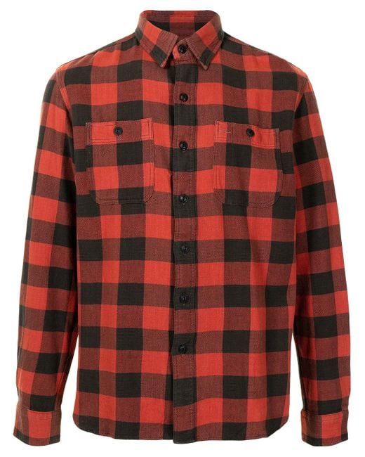 RRL Red Farrell Check-Print Shirt for men