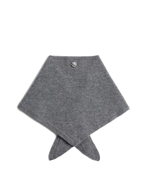 Simone Rocha Gray Cashmere Neckerchief