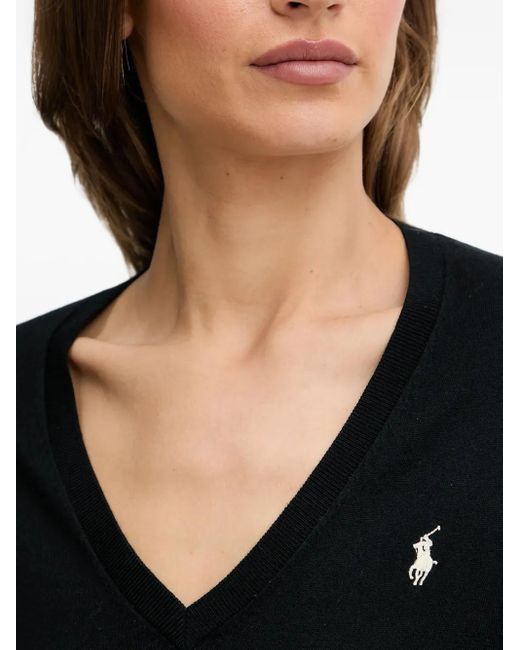 Polo Ralph Lauren Black Pullover mit V-Ausschnitt