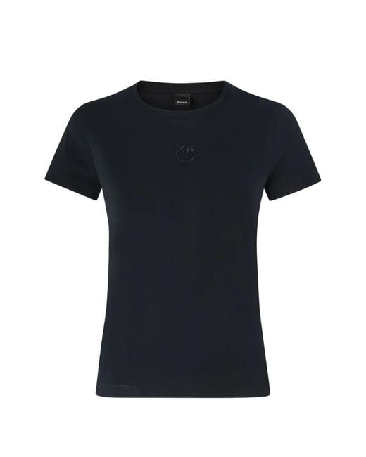 Pinko Black T-Shirt With Love Birds Logo