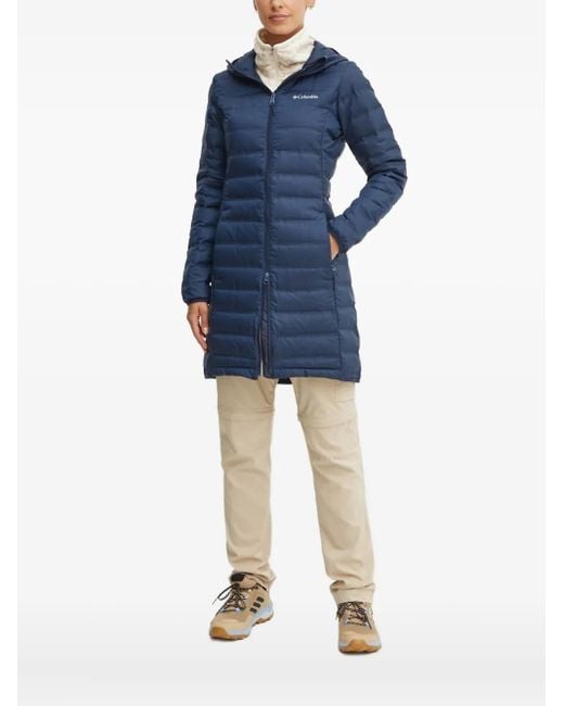 Columbia Blue Hooded Quilted Jacket