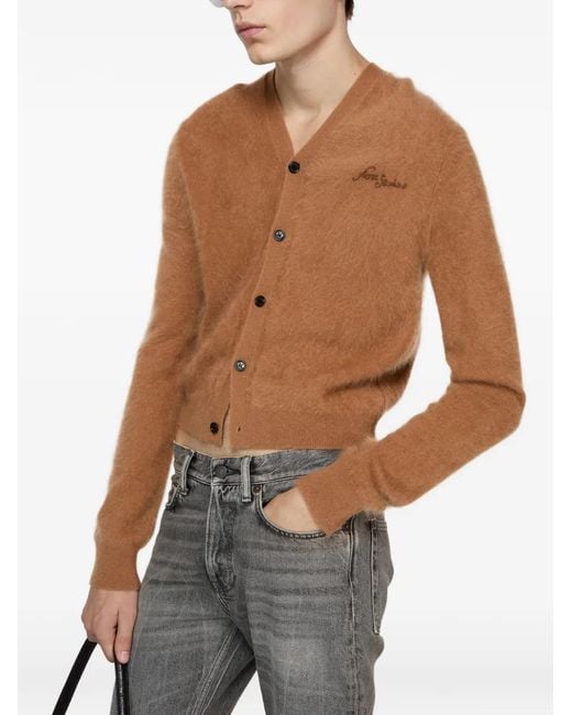 Acne Natural V-Neck Cardigan for men