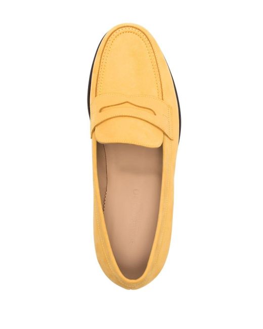 Scarosso Yellow Austin Leather Loafers for men