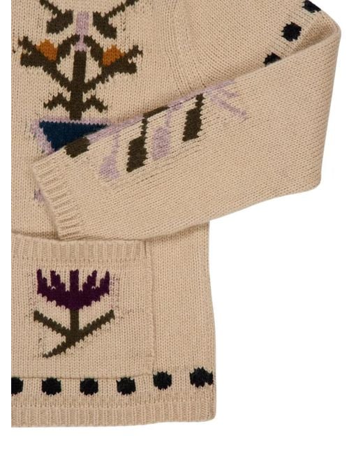 BAZISZT Natural Garden Floral Cardigan for men