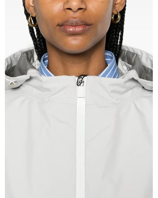 Herno White Laminar Hooded Jacket