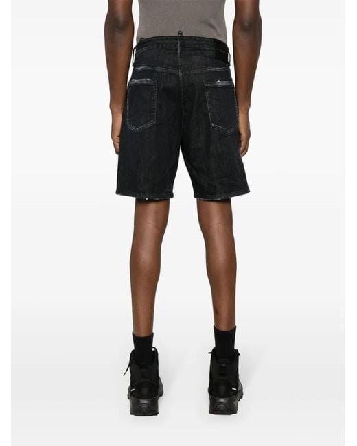 DSquared² Black Ciao Distressed Denim Shorts for men