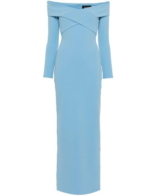 The Galia maxi dress Solace London en coloris Blue