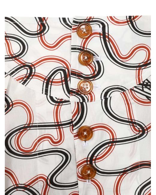 Vivienne Westwood White Squiggle-Print Bermuda Shorts for men