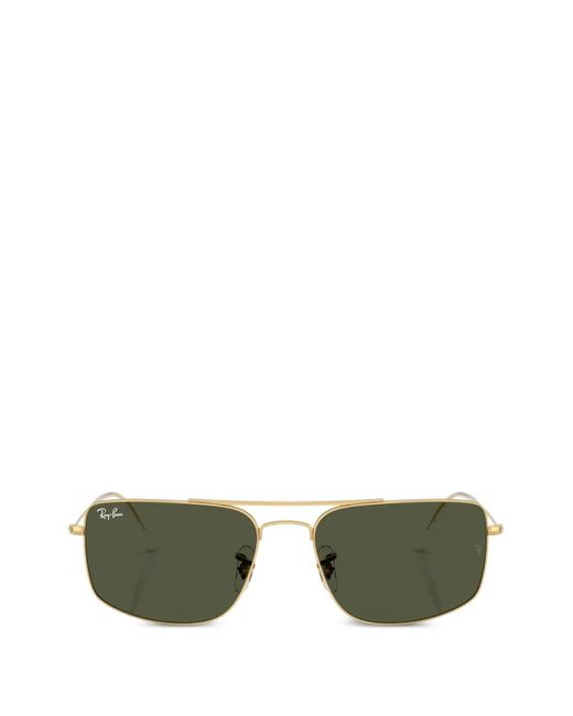 Ray-Ban Green Square Metal Sunglasses