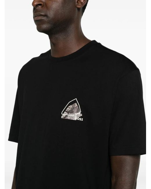 Boss Black Graphic-Print T-Shirt for men