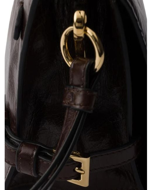Prada Brown Mini Leather Shoulder Bag