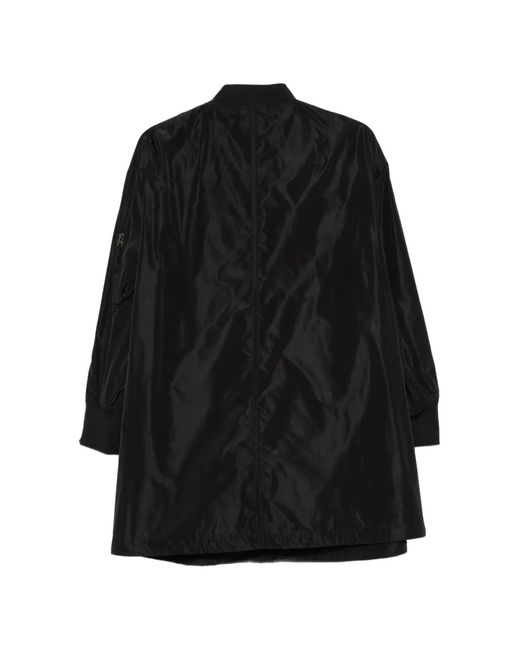 Aspesi Black Zip-Fastening Coat