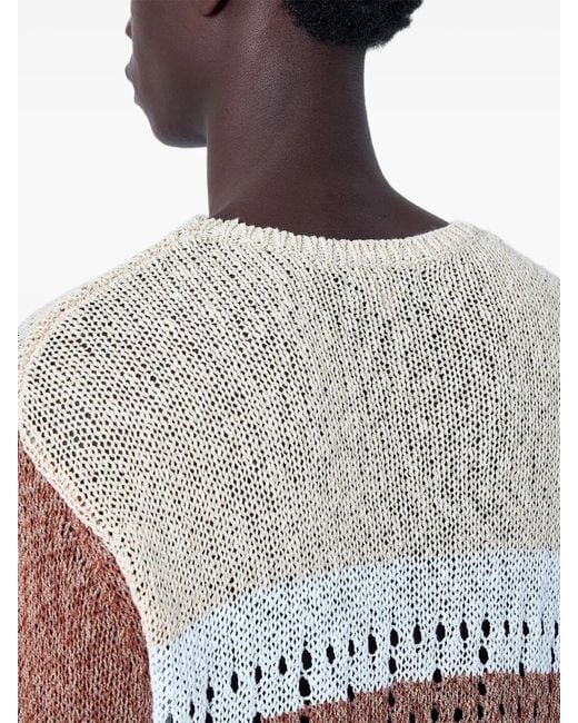 ACHM Gray Textured-Knit Sweater for men