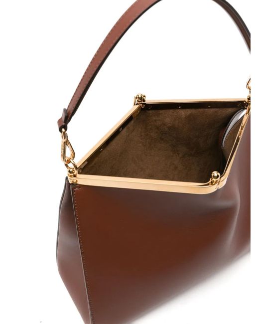 Etro Brown Large Leather Vela Bag