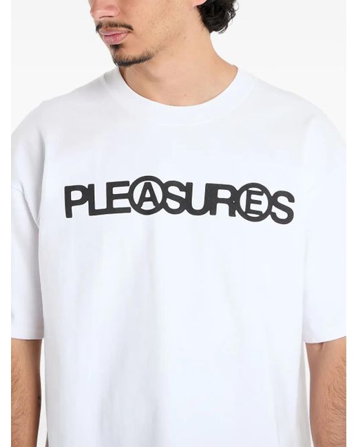 メンズ Pleasures ロゴ Tシャツ White