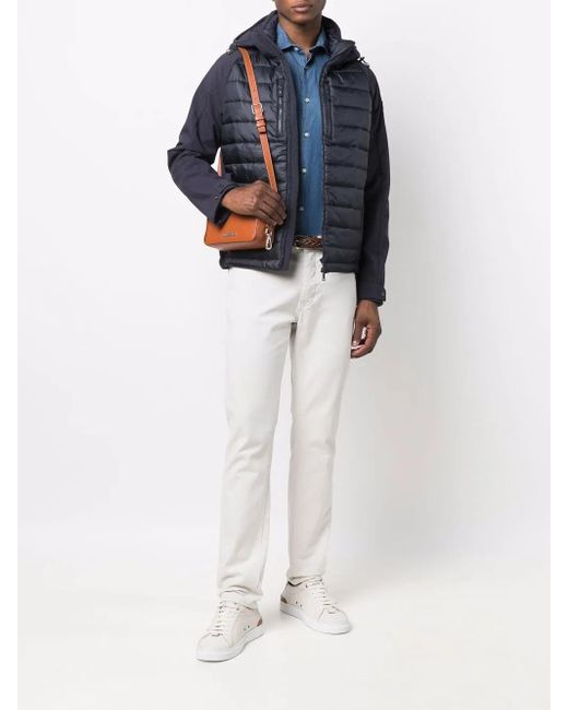 Deperlu Blue Denim Button-Down Shirt for men