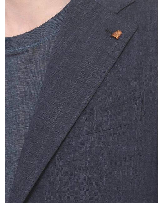 Latorre Blue Button-Fastening Blazer for men