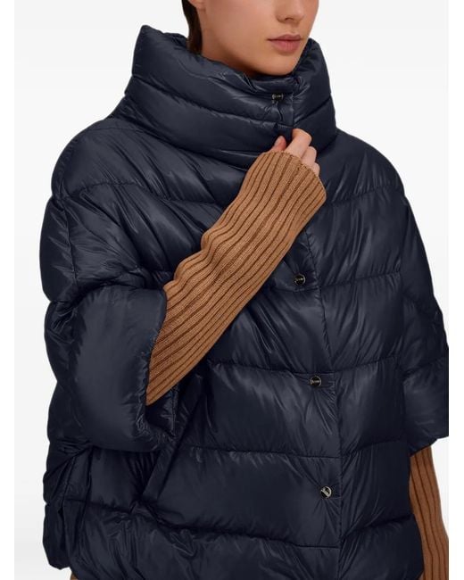 Herno Blue Gestepptes Cape