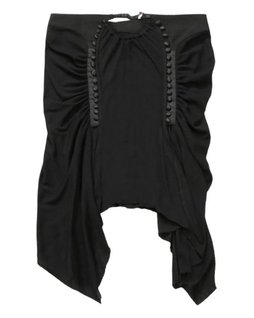Hyein Seo Black Ruched Mini Skirt