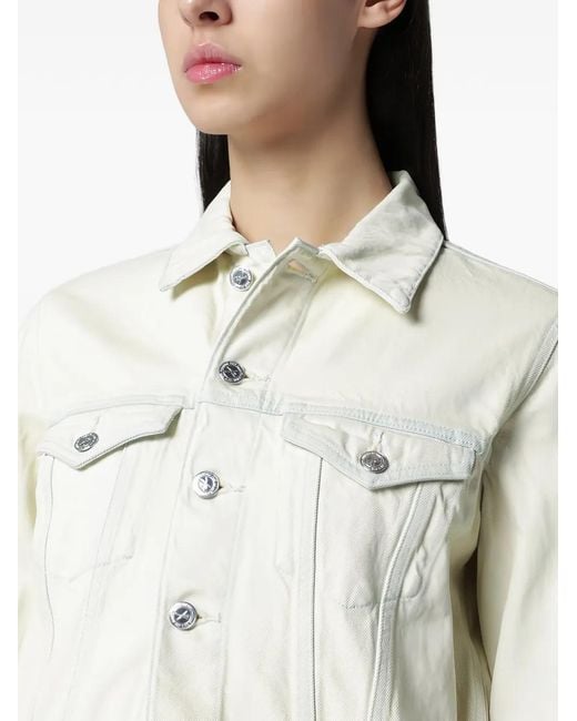 A.P.C. White Bleached Denim Jacket