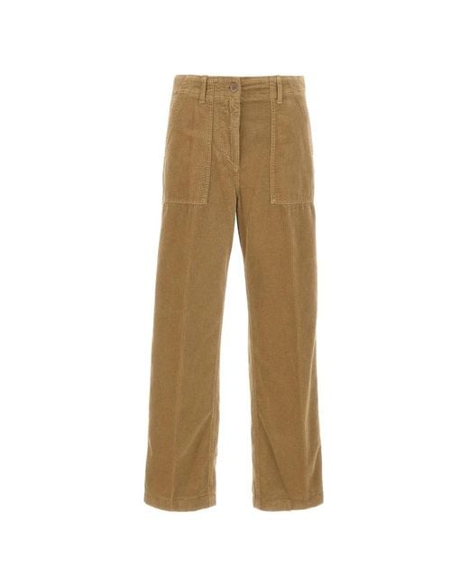 Aspesi Natural Corduroy Trousers